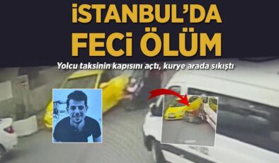 İstanbul’da feci ölüm! Yolcu kapıyı açtı, kurye minibüs ile taksi arasında kaldı