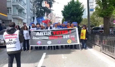 Samsun’da Eğitim Sendikaları Şiddeti Protesto Etti