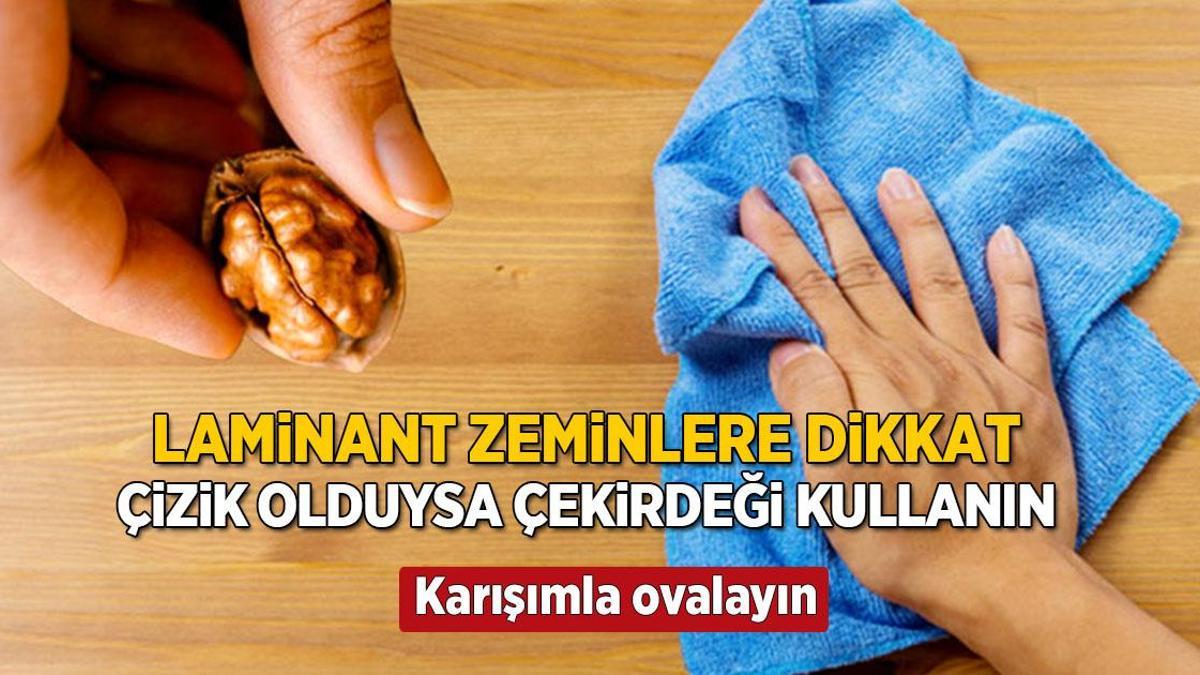 Yerdeki çizikler saniyesinde siliniyor! Cevizin içinden çıkartıp böyle ovalayın
